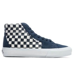 NWOB Vans Vault Sk8-Hi Woven Checkerboard Navy Suede Sneakers Mens 11 New No Box